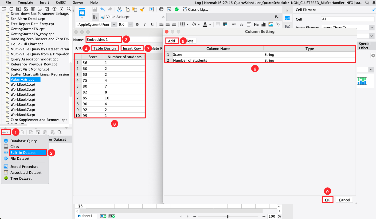 Value Axis-FineReport Help Document