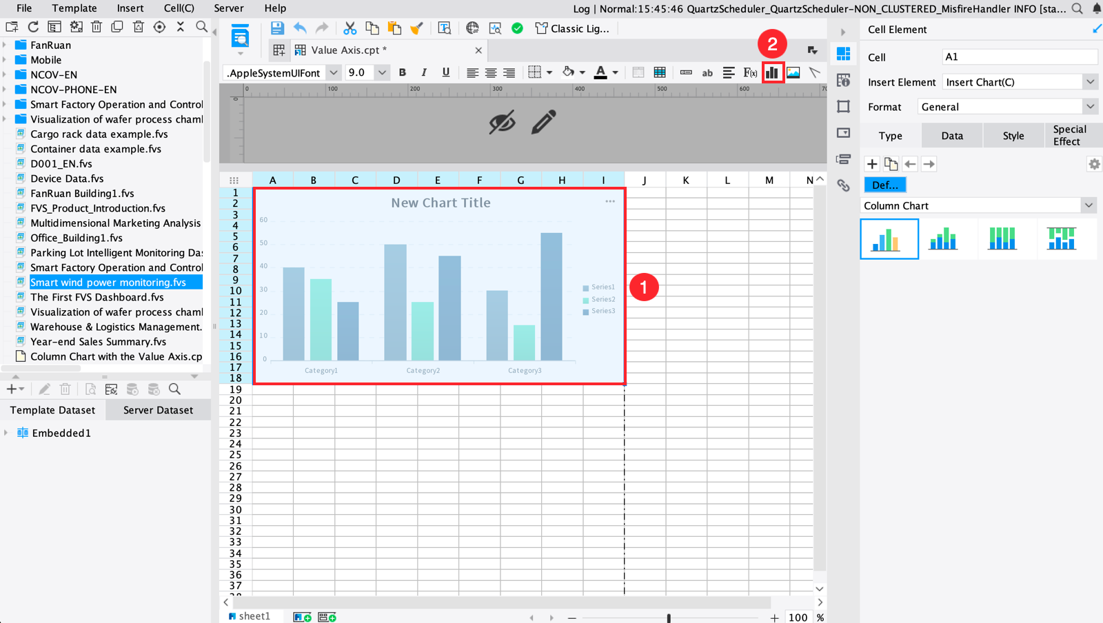 Value Axis-FineReport Help Document