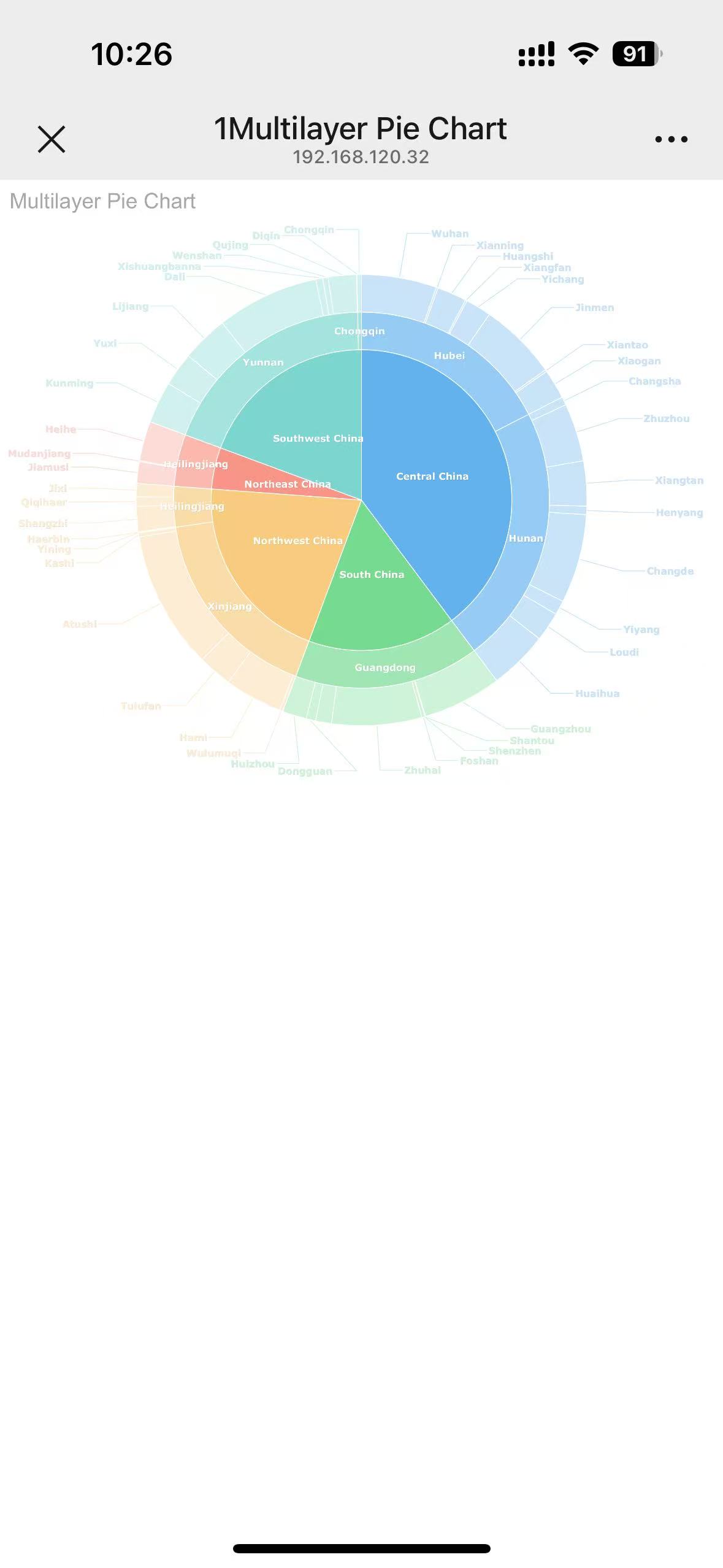 Multilayer Pie Chart-FineReport Help Document