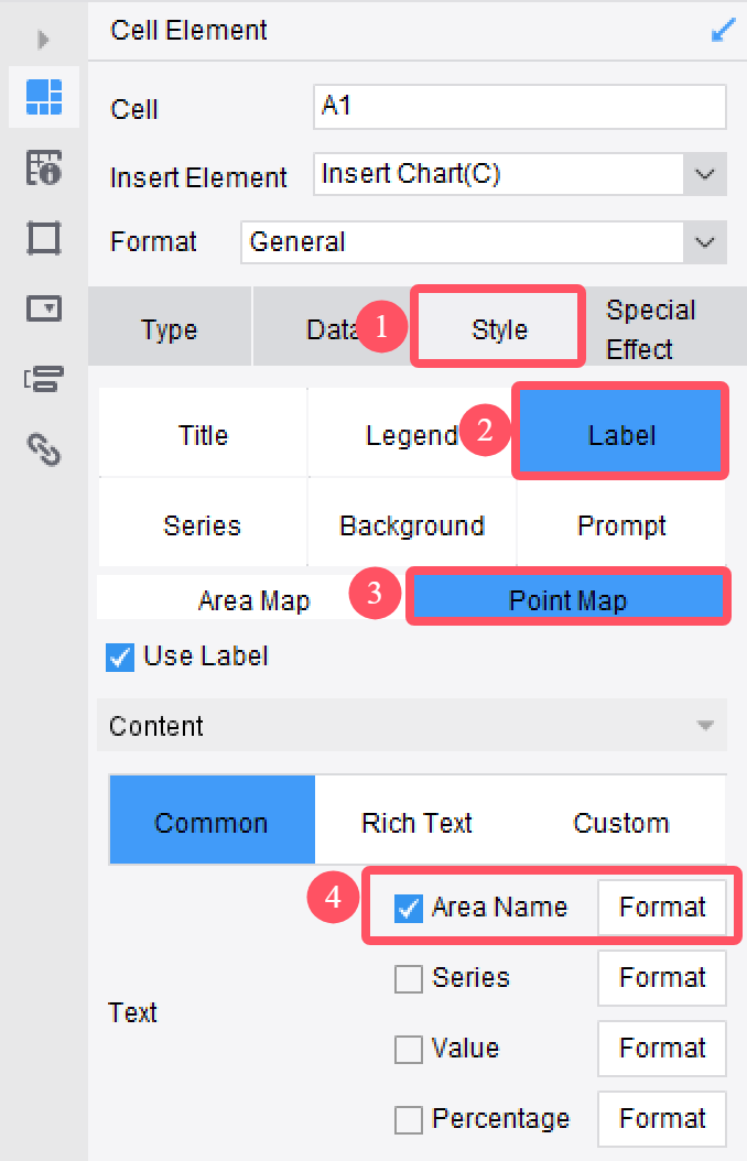 Point With Label Map Example Offline Point Map-FineReport Help Document