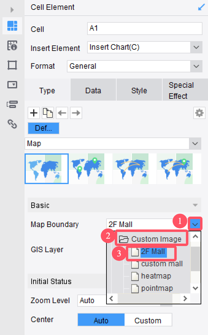 Custom Image as Map Border-FineReport Help Document