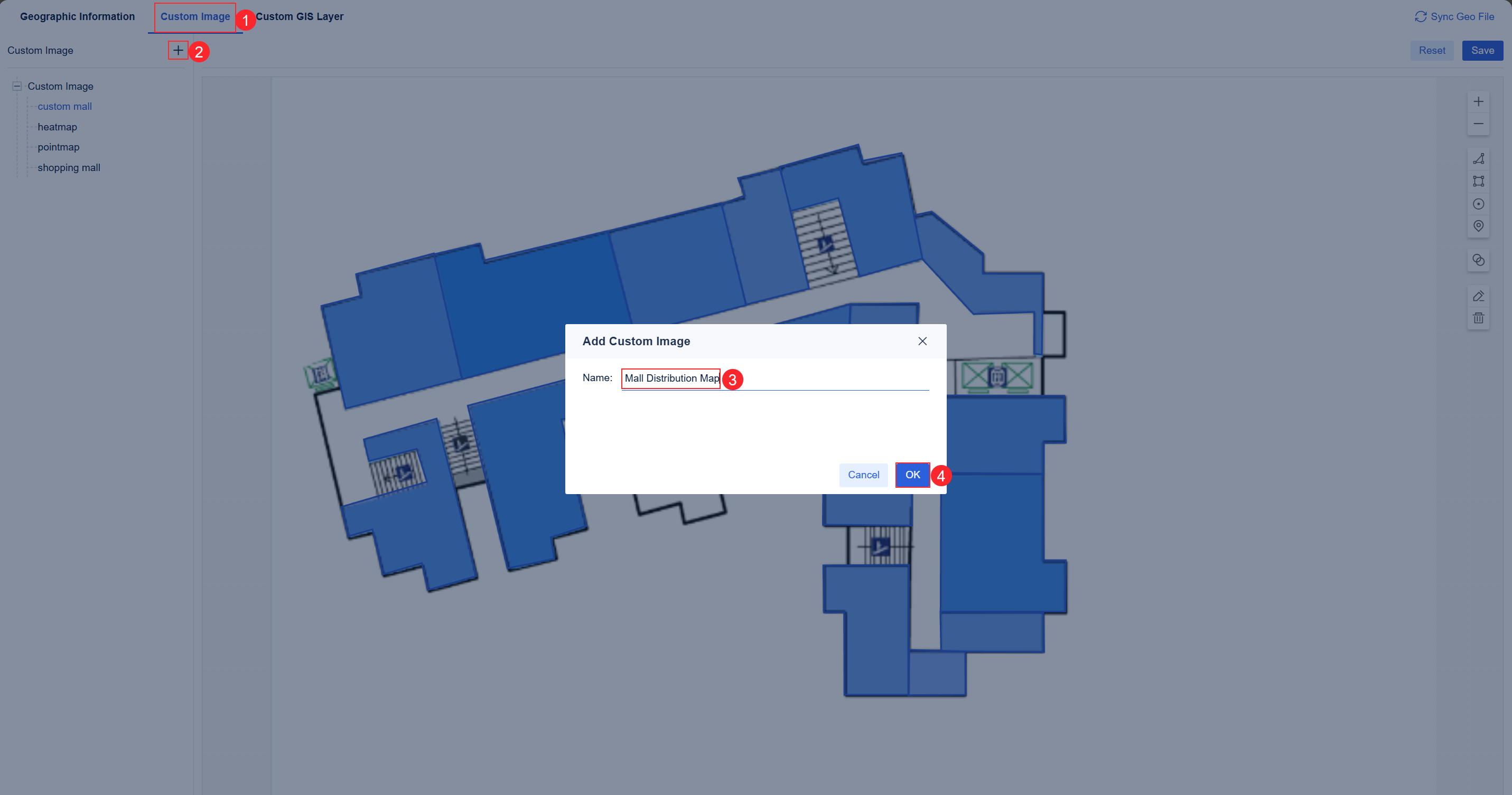 Drilling Map With Custom Image-FineReport Help Document