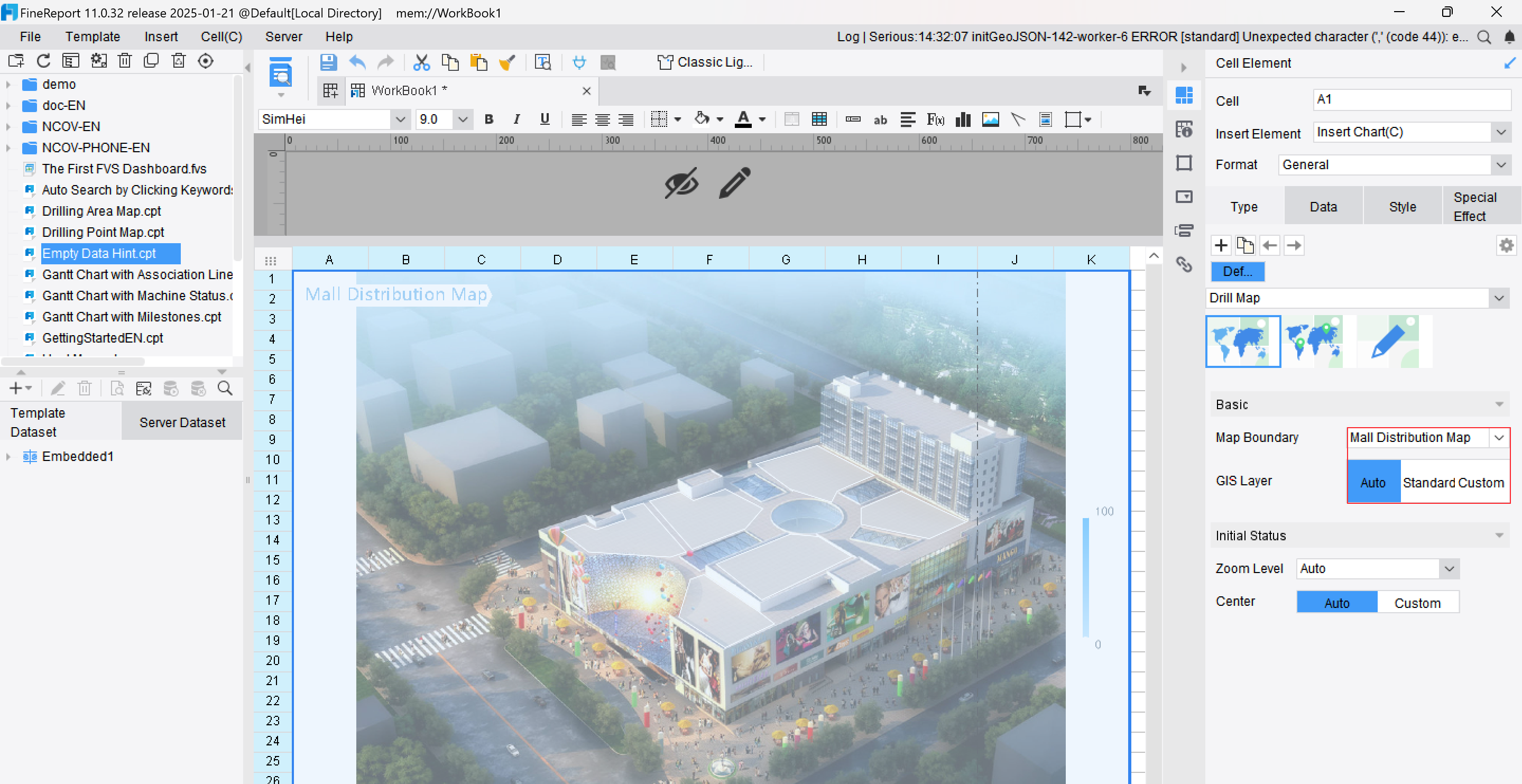 Drilling Map With Custom Image-FineReport Help Document