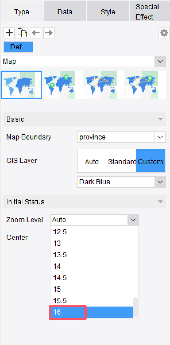 Map Custom GIS Layer Max Zoom Level-FineReport Help Document