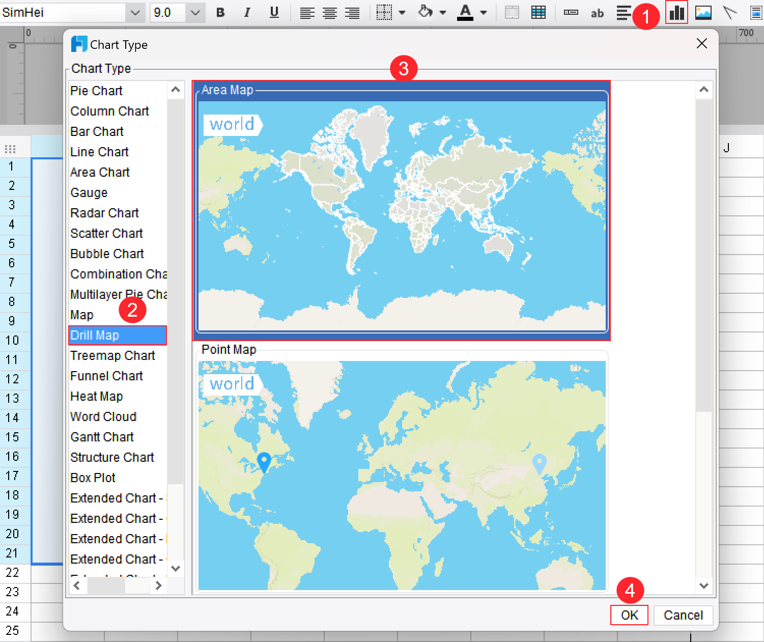 Custom Drill Map-FineReport Help Document