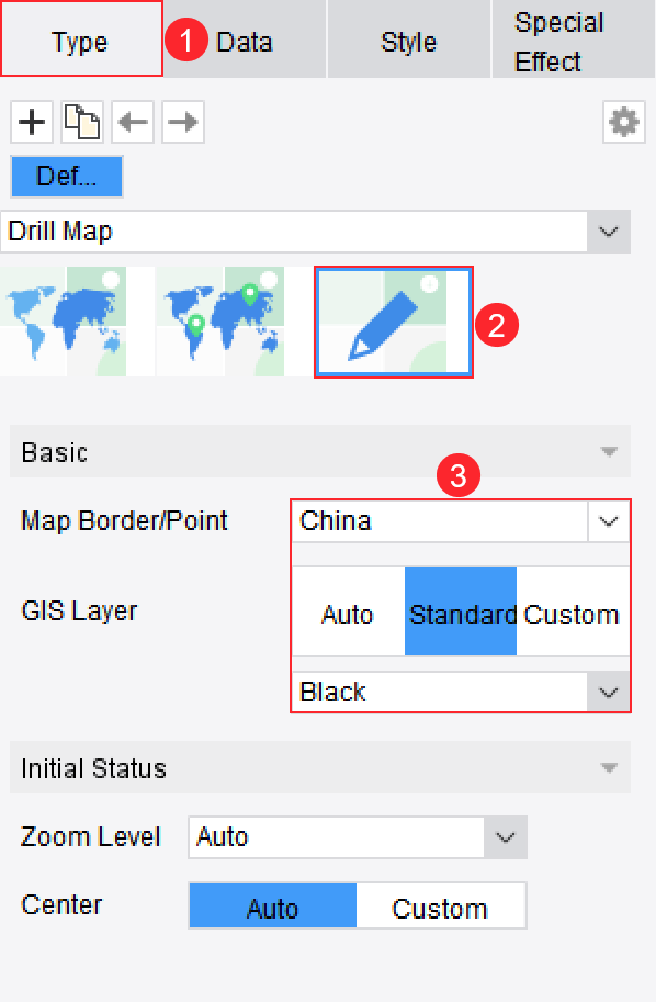 Custom Drill Map-FineReport Help Document