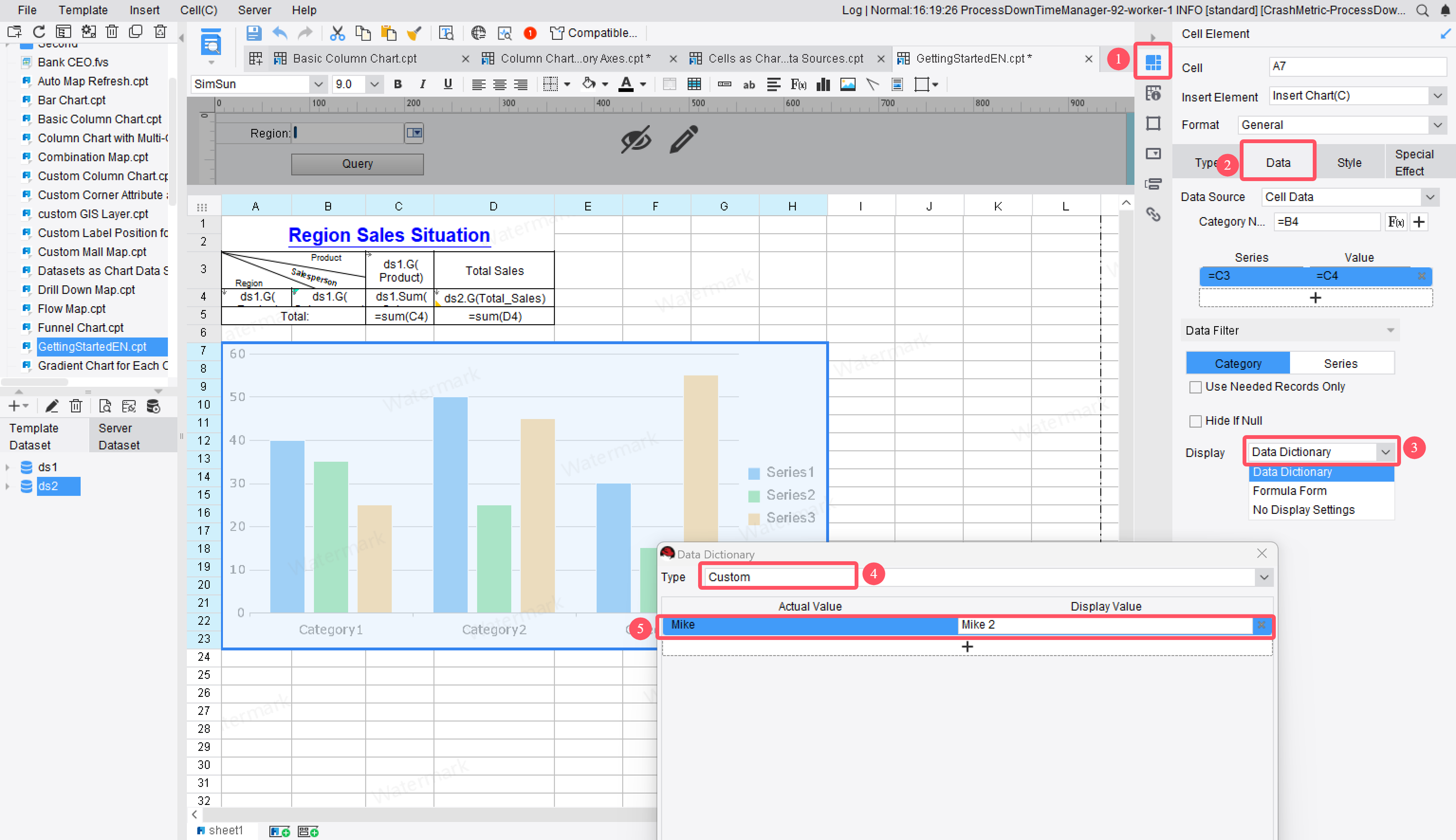 Chart Data-FineReport Help Document