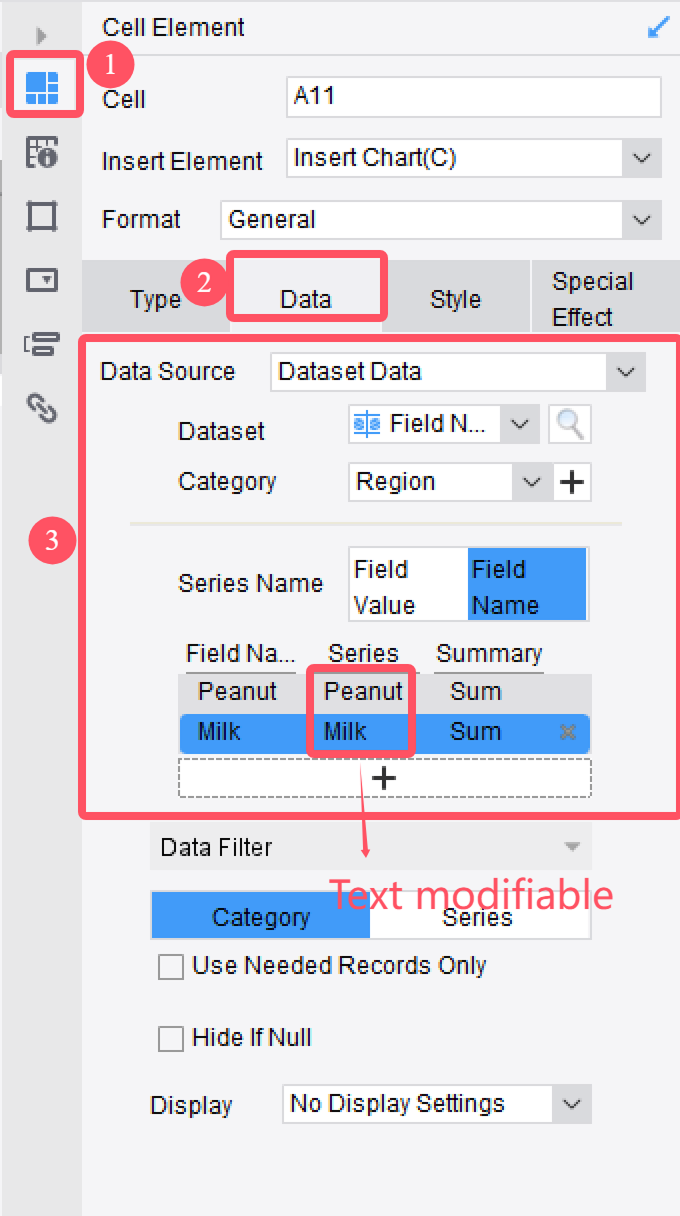 Datasets as Chart Data Sources-FineReport Help Document
