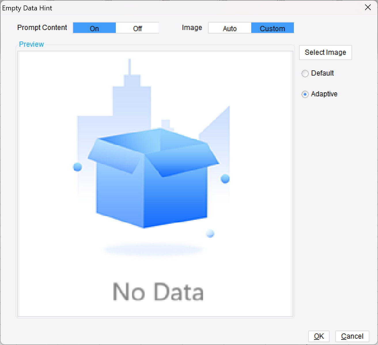 Empty Data Hint-FineReport Help Document