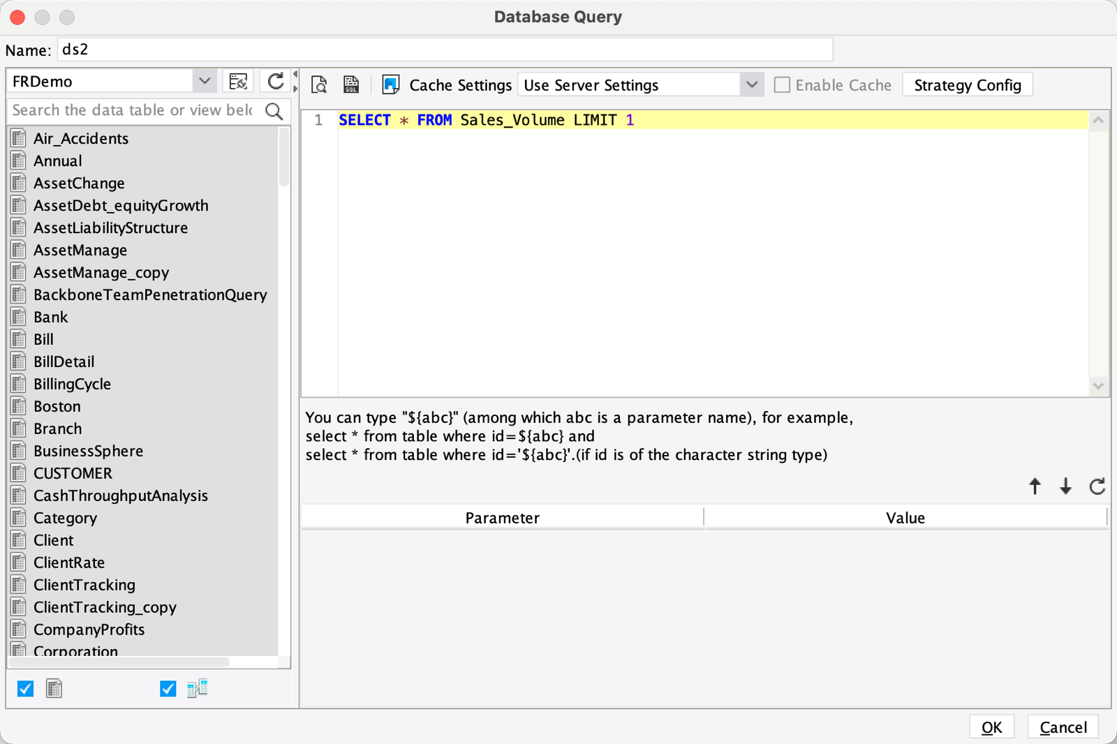 Dynamic Column by a Dataset Parameter-FineReport Help Document