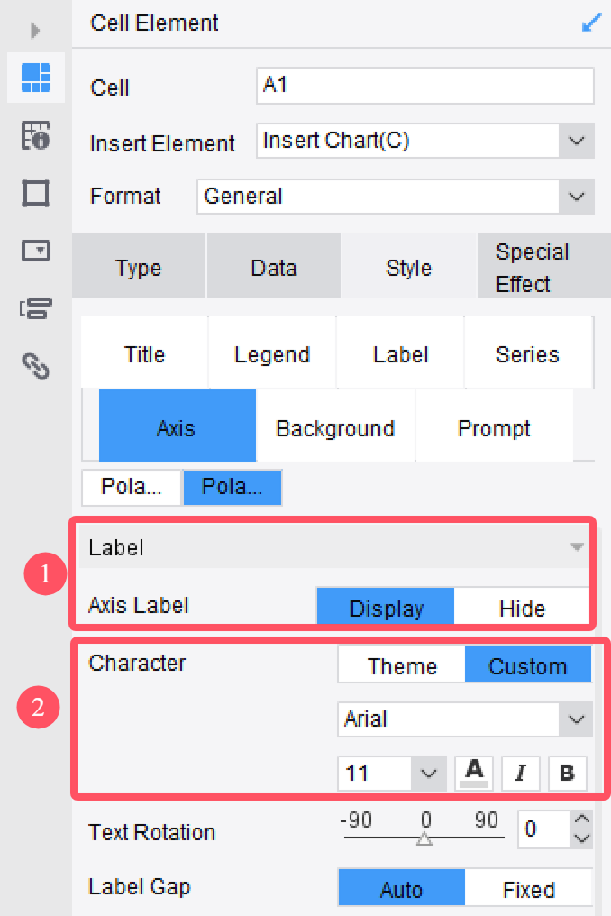 Custom Axis Value Ranges for Radar Charts-FineReport Help Document