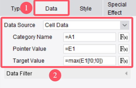 Creating a Progress Bar by the Gauge-FineReport Help Document