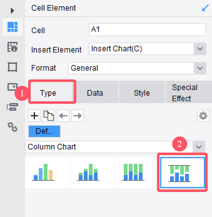 Custom Value Order on Axes-FineReport Help Document