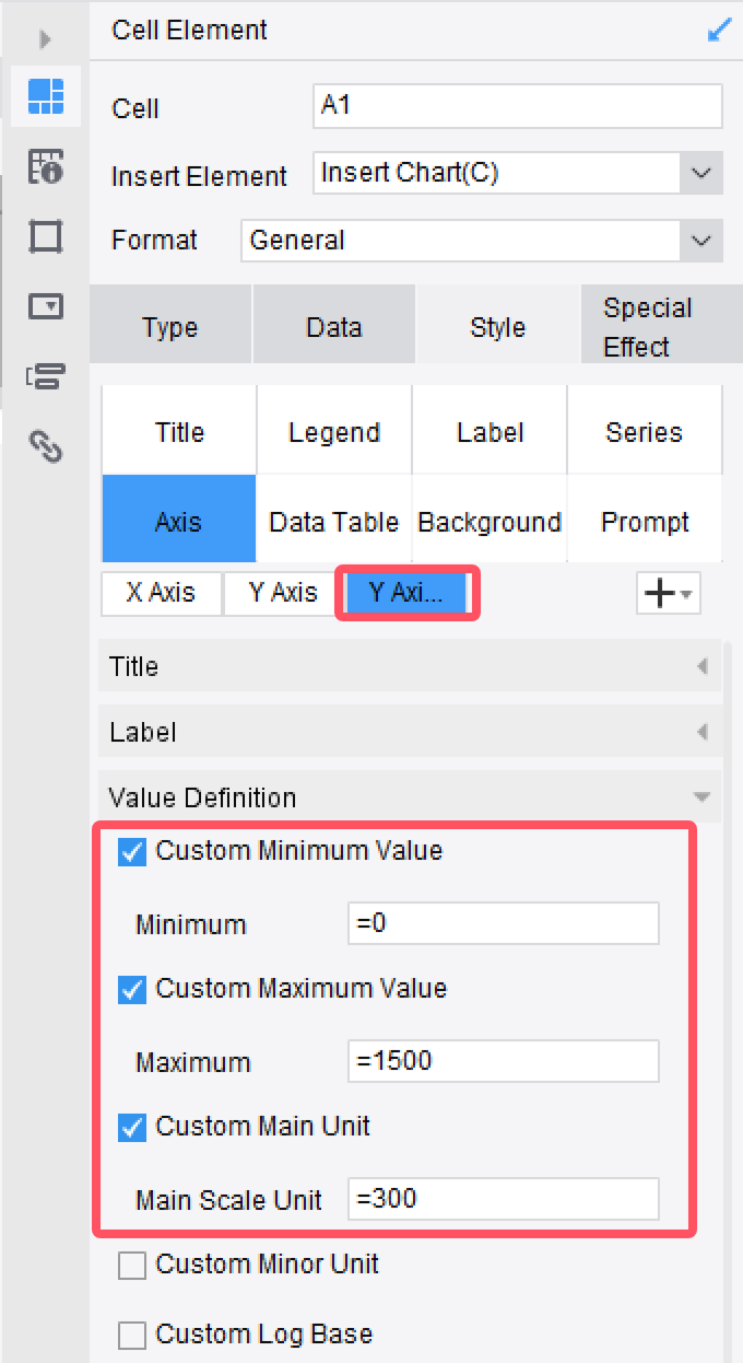 Custom Value Order on Axes-FineReport Help Document