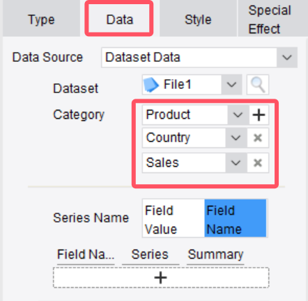 Data Table in Charts-FineReport Help Document