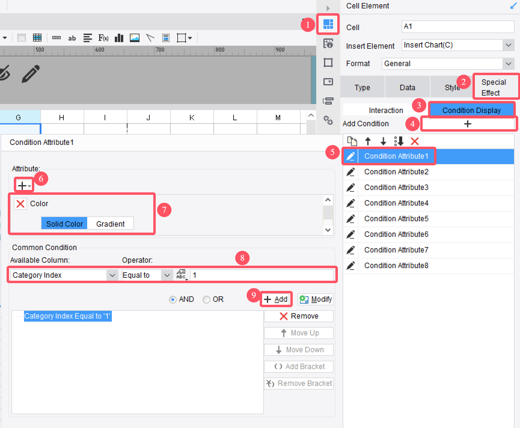 Chart Custom Category Color-FineReport Help Document
