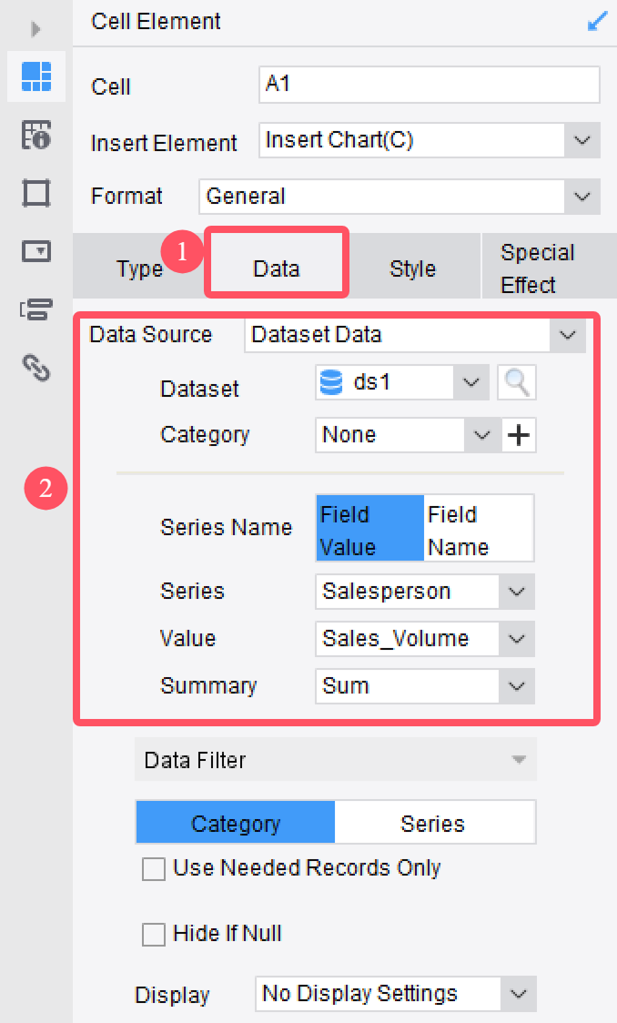 Chart Custom Single Series Label-FineReport Help Document