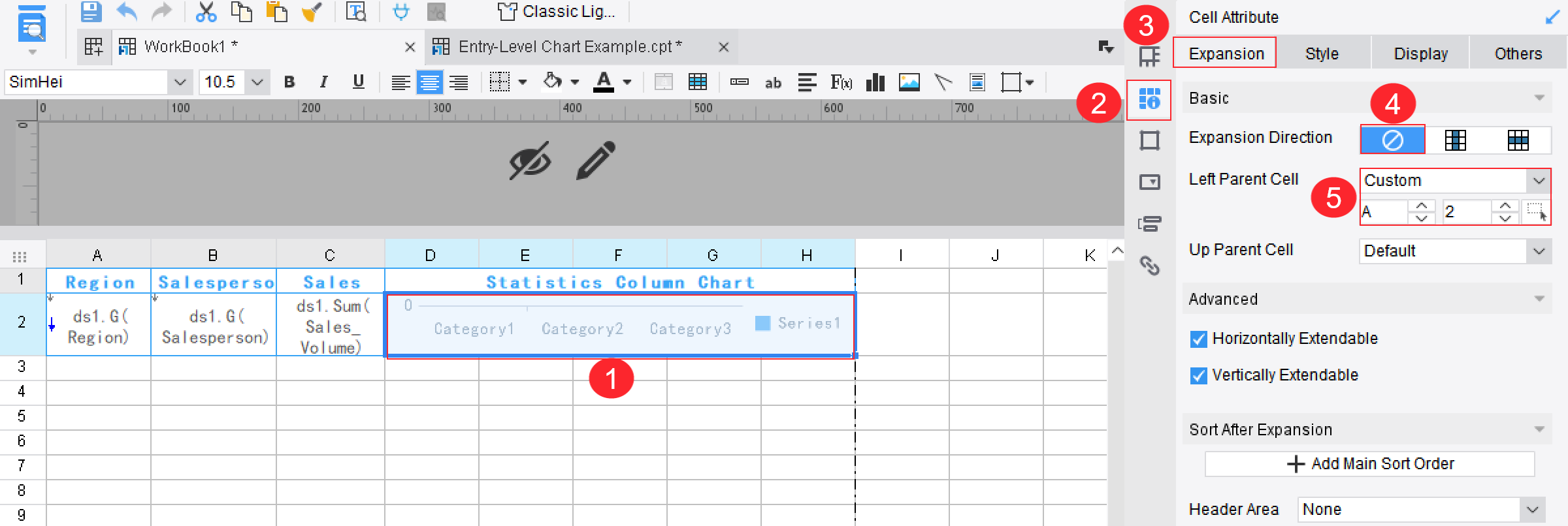Entry-Level Chart Example-FineReport Help Document