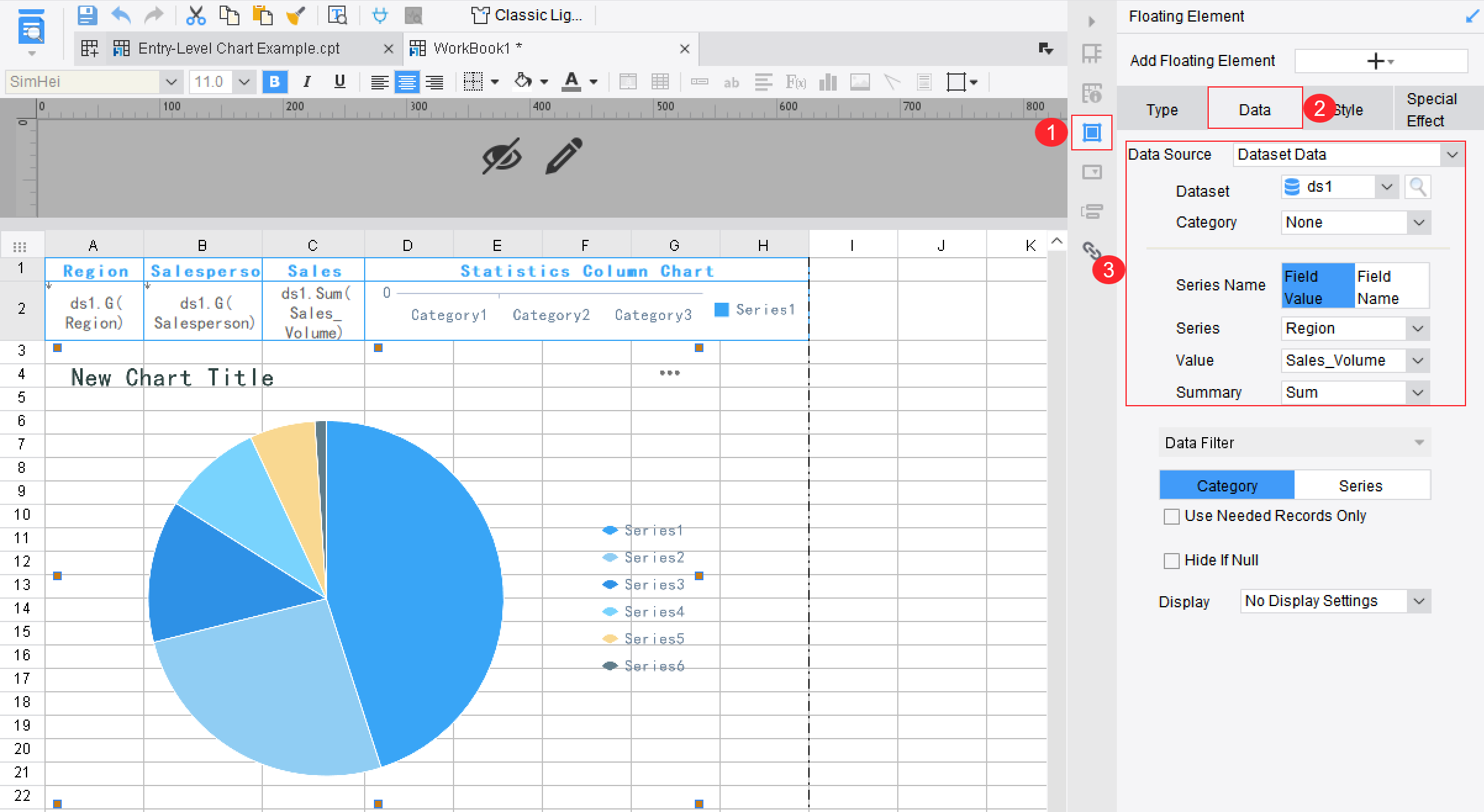 Entry-Level Chart Example-FineReport Help Document