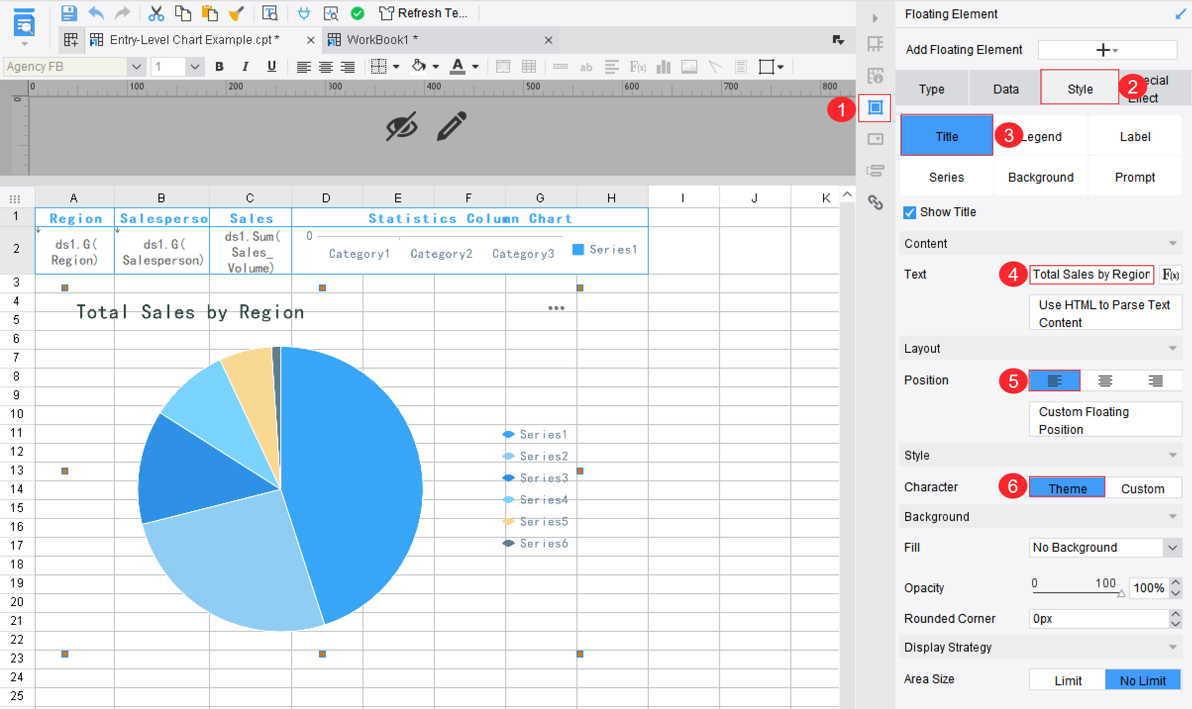 Entry-Level Chart Example-FineReport Help Document