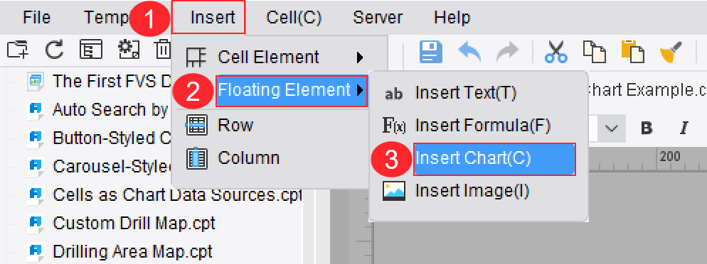 Chart Insertion Method-FineReport Help Document