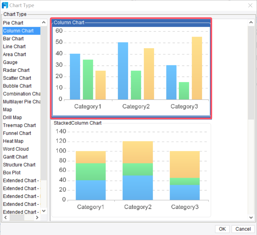 Line-Wrapping Display of Chart Titles/Axes/Labels-FineReport Help Document
