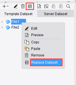 Quick Dataset Replacement-FineReport Help Document