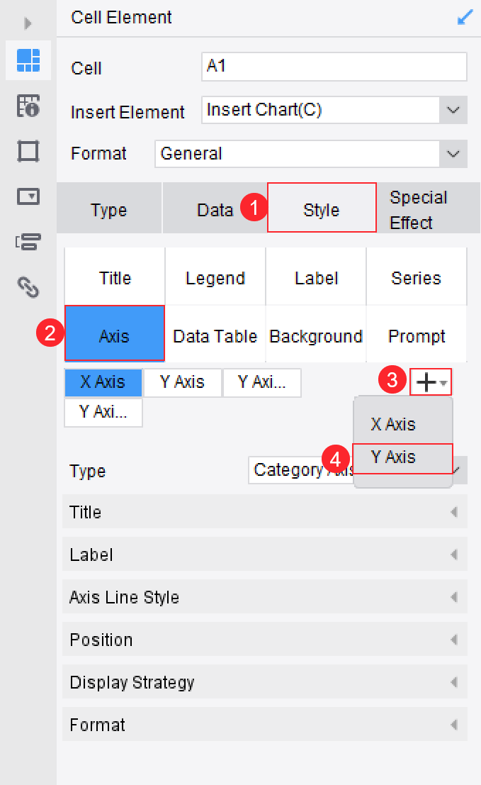 Chart with Custom Multiple Axes-FineReport Help Document