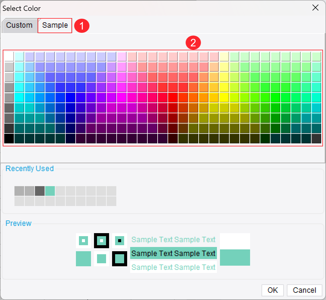 Designer Color Panel-FineReport Help Document