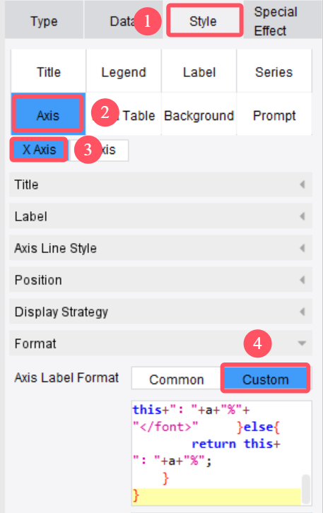 Displaying Value Indicators on the Category Axis-FineReport Help Document