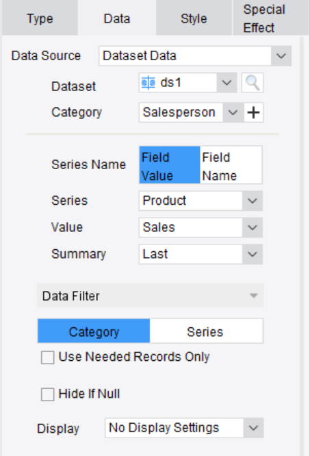 Displaying Value Indicators on the Category Axis-FineReport Help Document