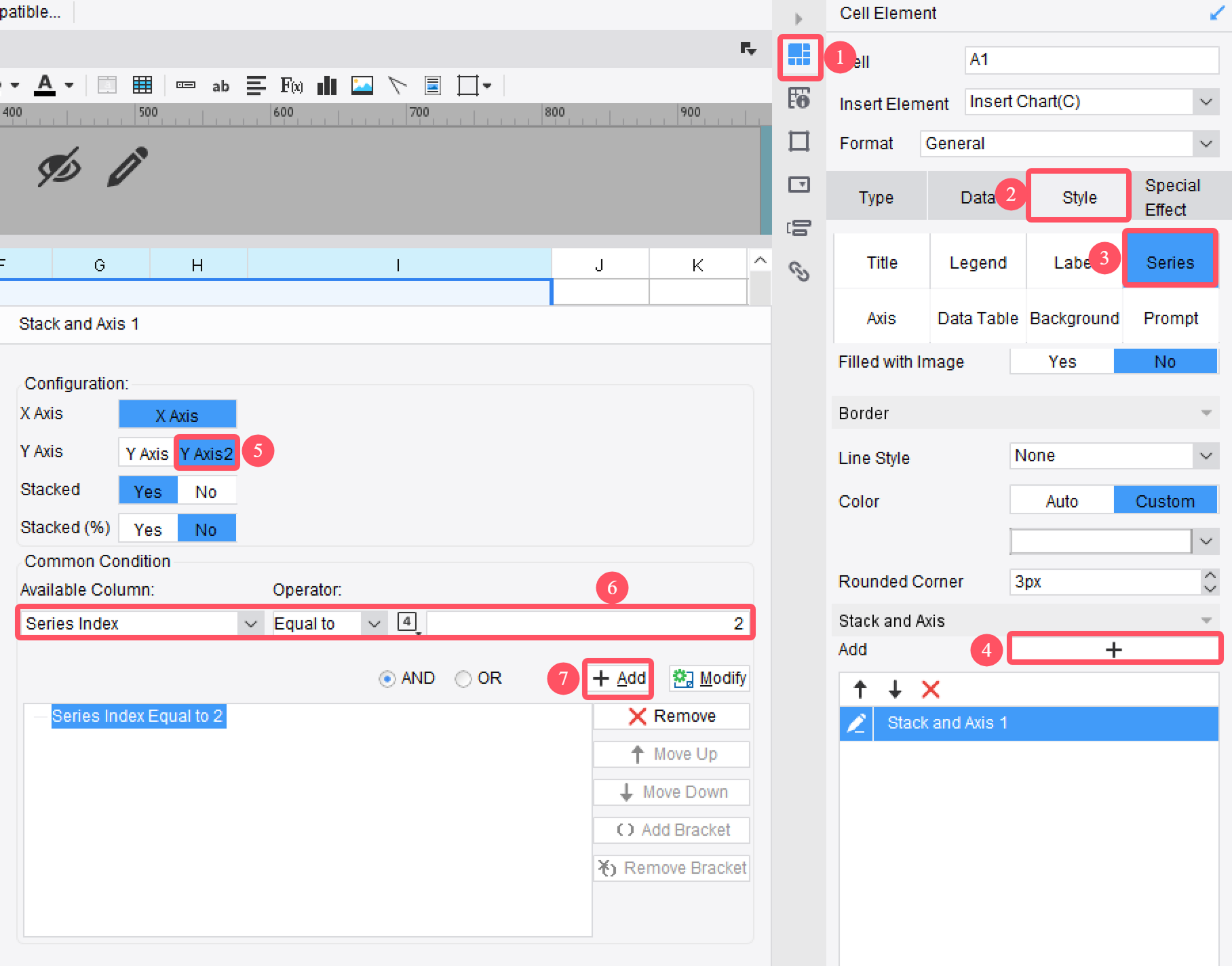 0 Value Alignment on X Axis in a Column Chart-FineReport Help Document