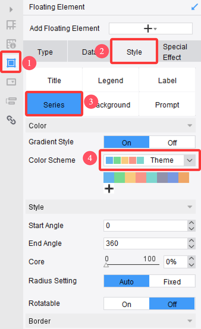 Custom Position of the Chart Title and Legend-FineReport Help Document