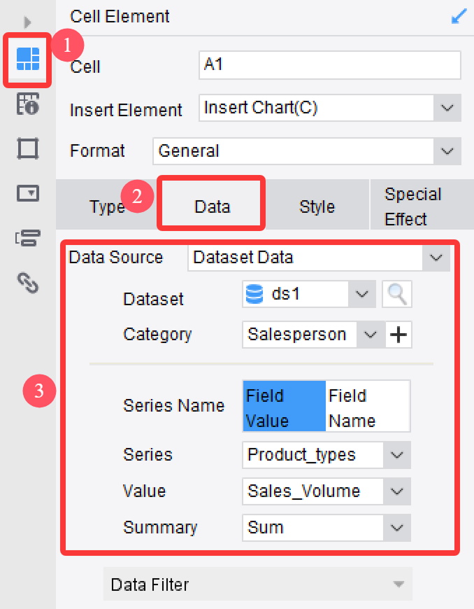 Statistics Info in the Chart Title-FineReport Help Document