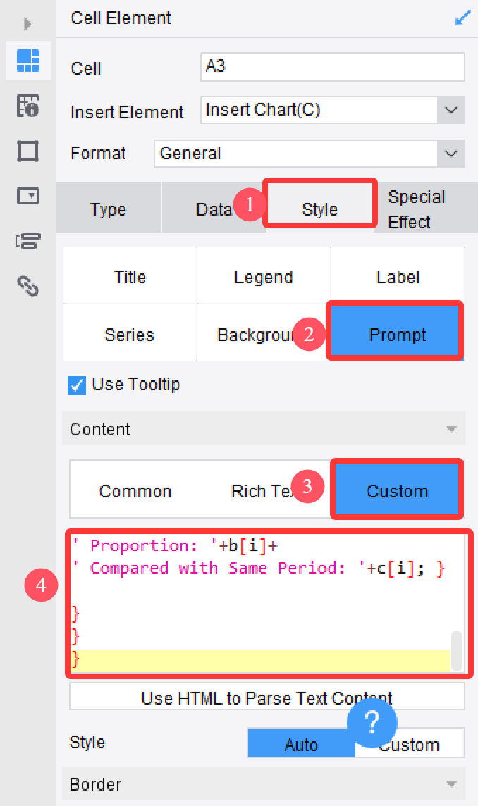 Obtaining Cell Data by Tooltip-FineReport Help Document
