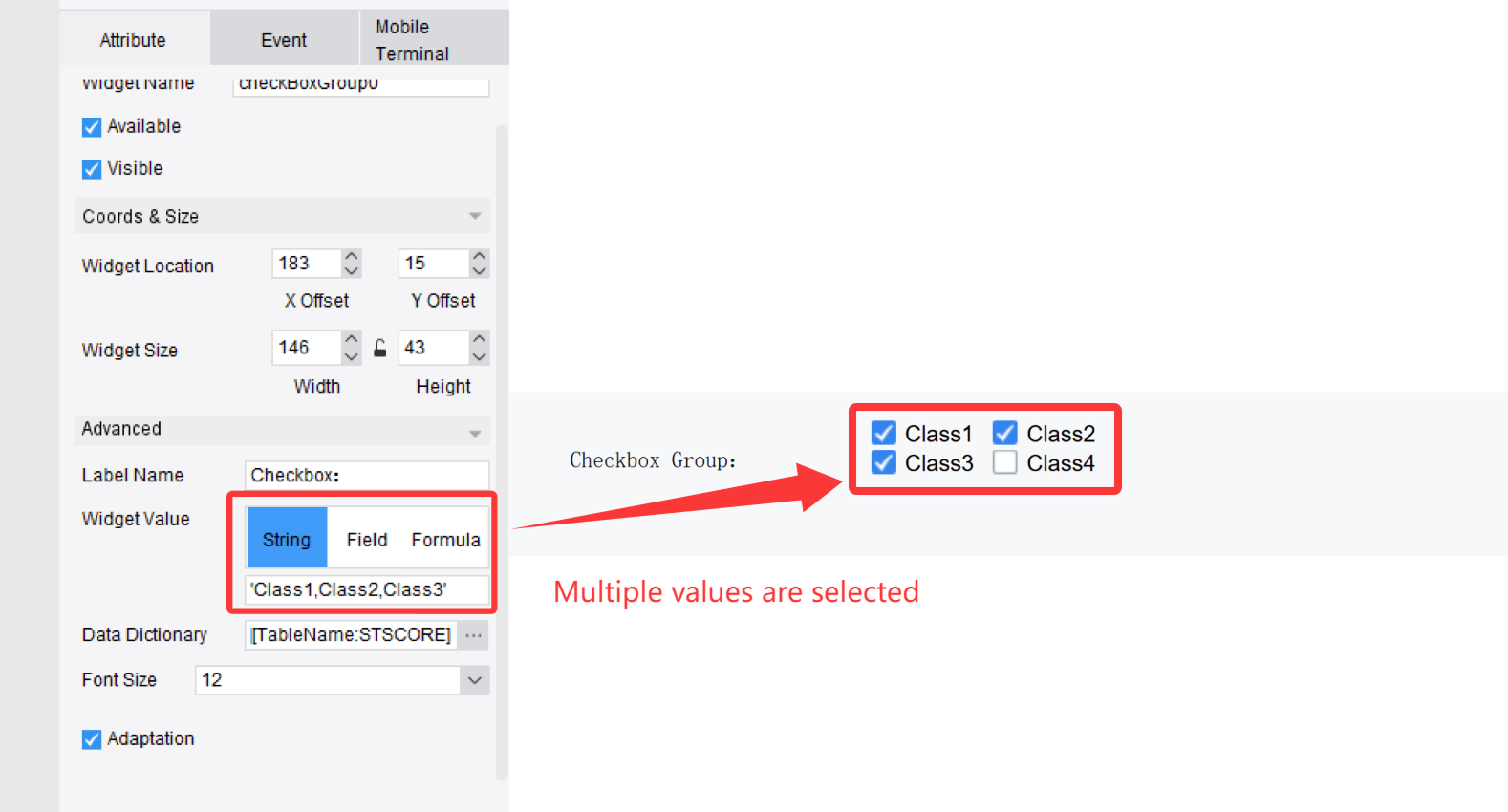 Default Value for Checkbox Widget and Checkbox Group Widget-FineReport ...
