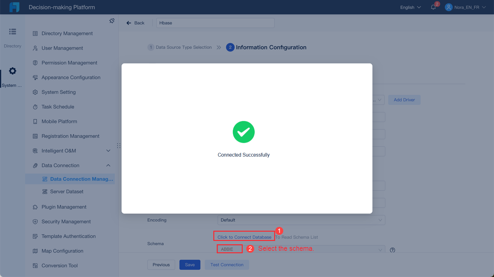 [Platform] Data Connection to HBase-FineReport Help Document