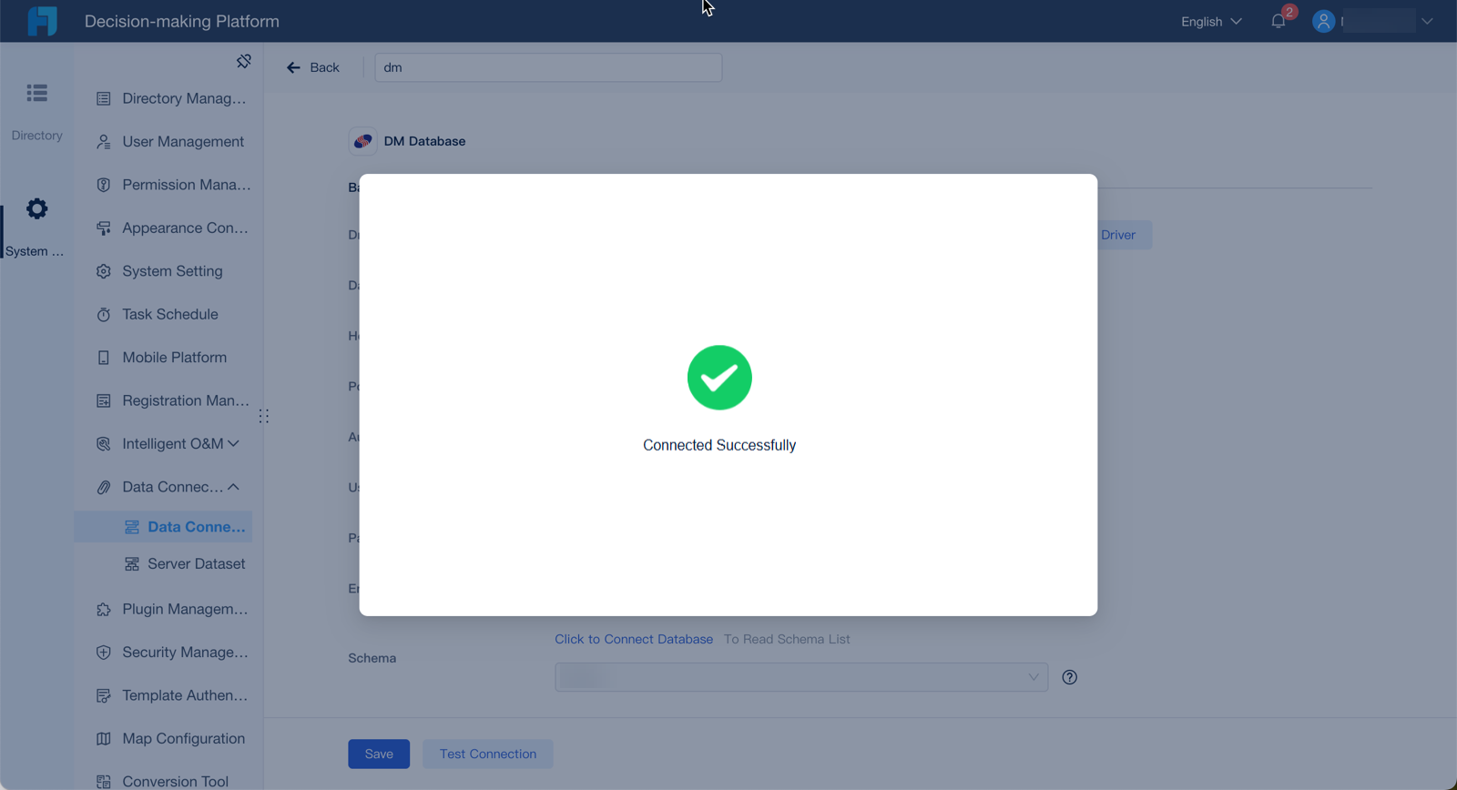 [Platform] Data Connection to Dameng-FineReport Help Document