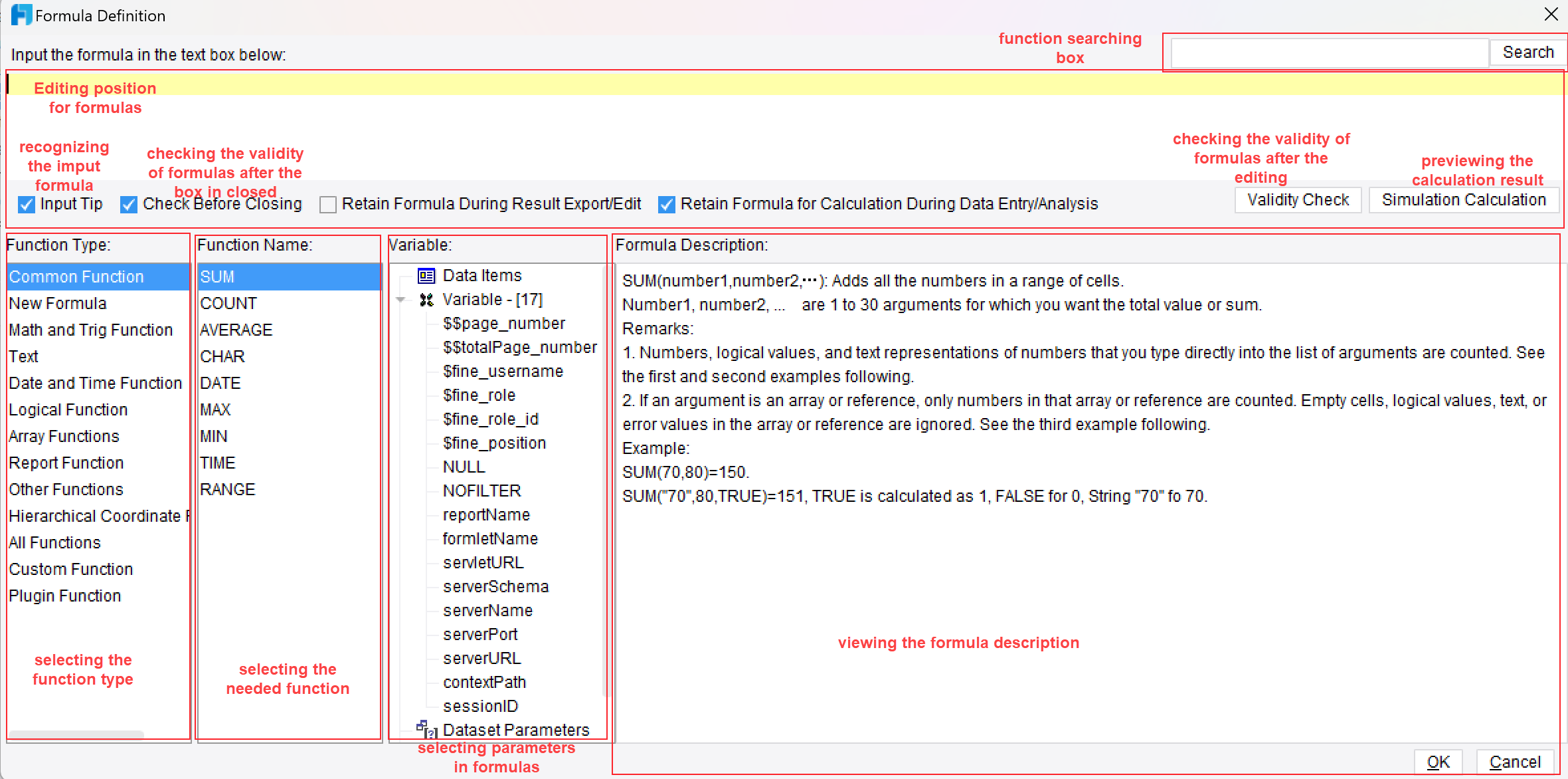 Function Calculation Composition and Calculation Syntax-FineReport Help ...