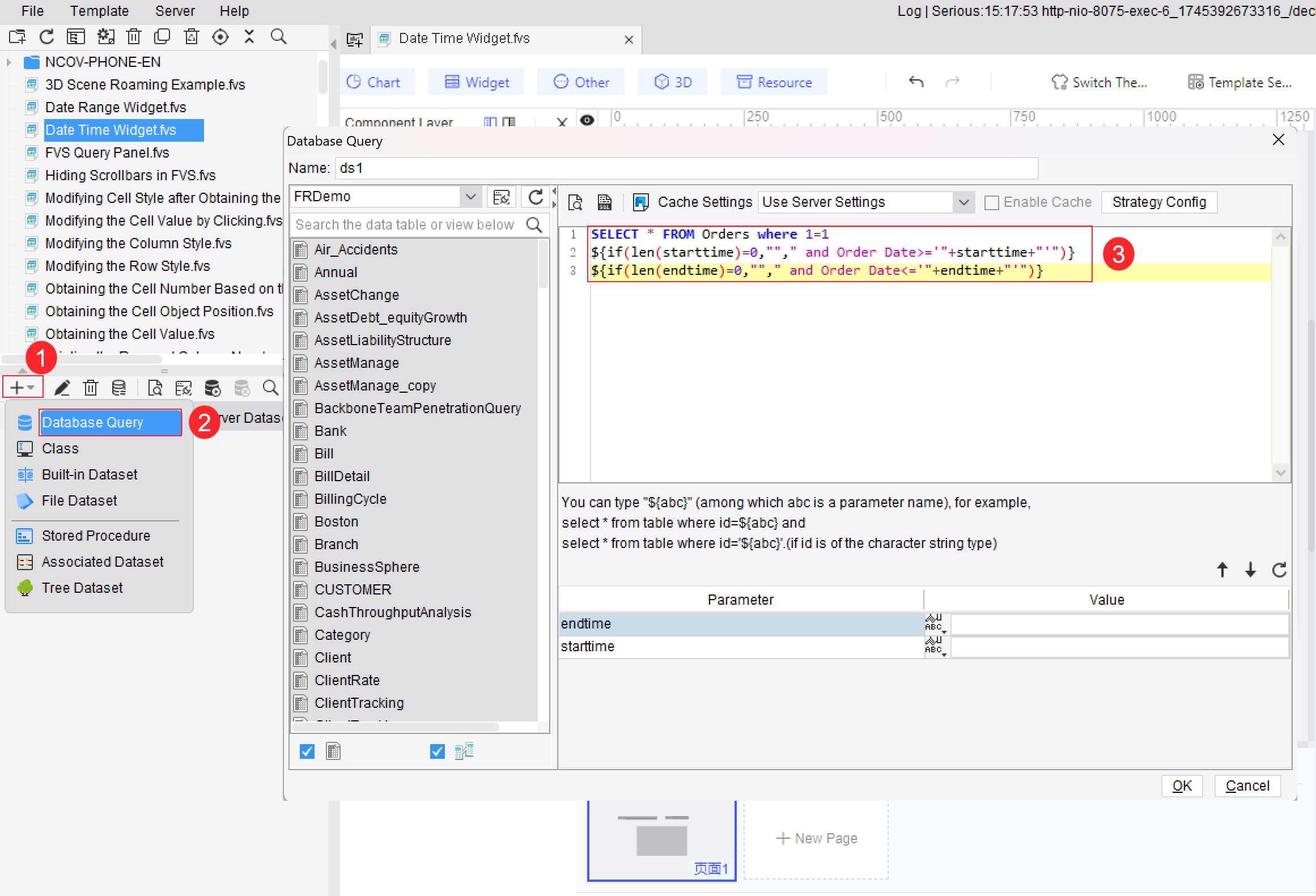FVS Date Time Widget-FineReport Help Document