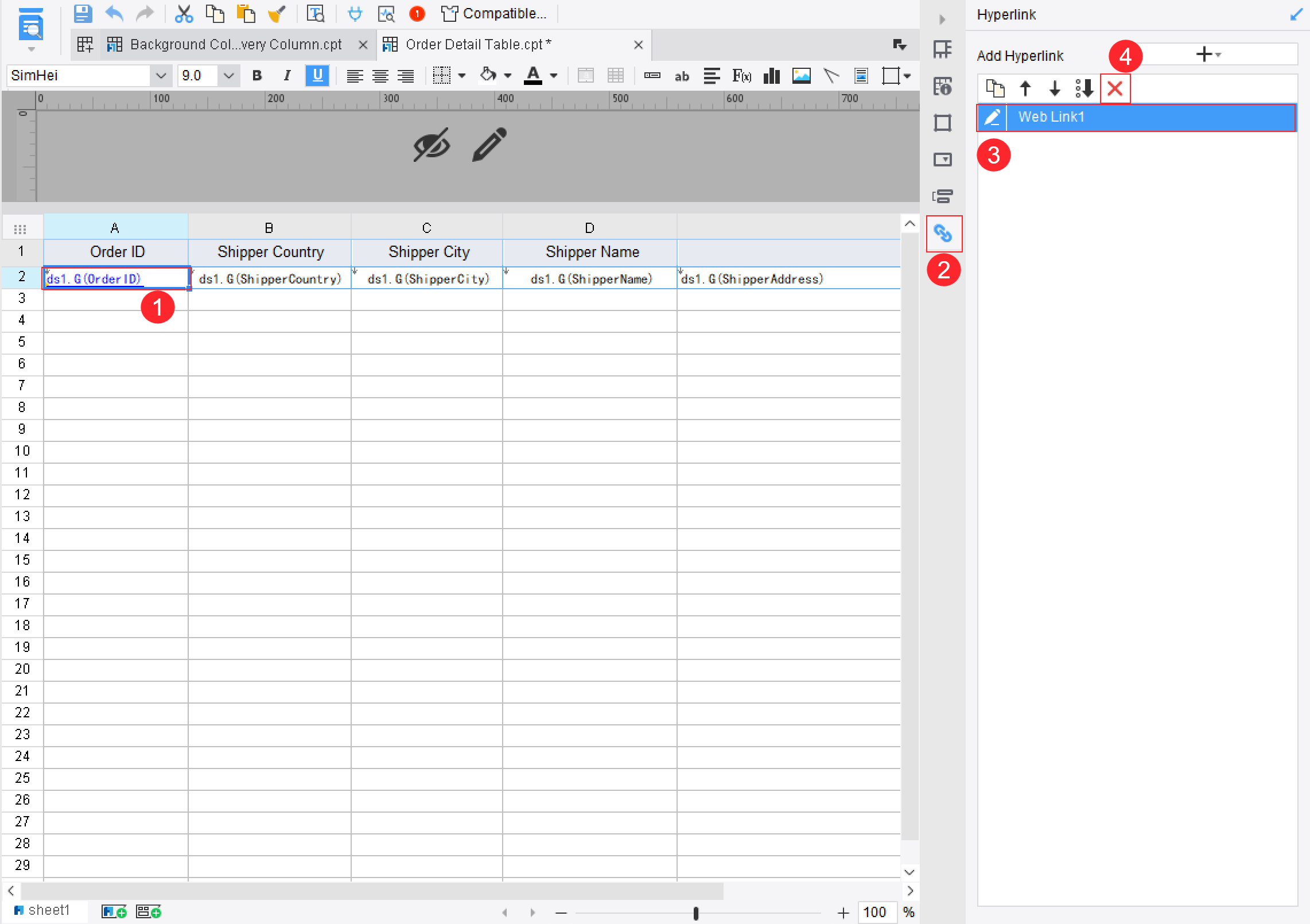 Opening a Hyperlink on a New Tab Page-FineReport Help Document