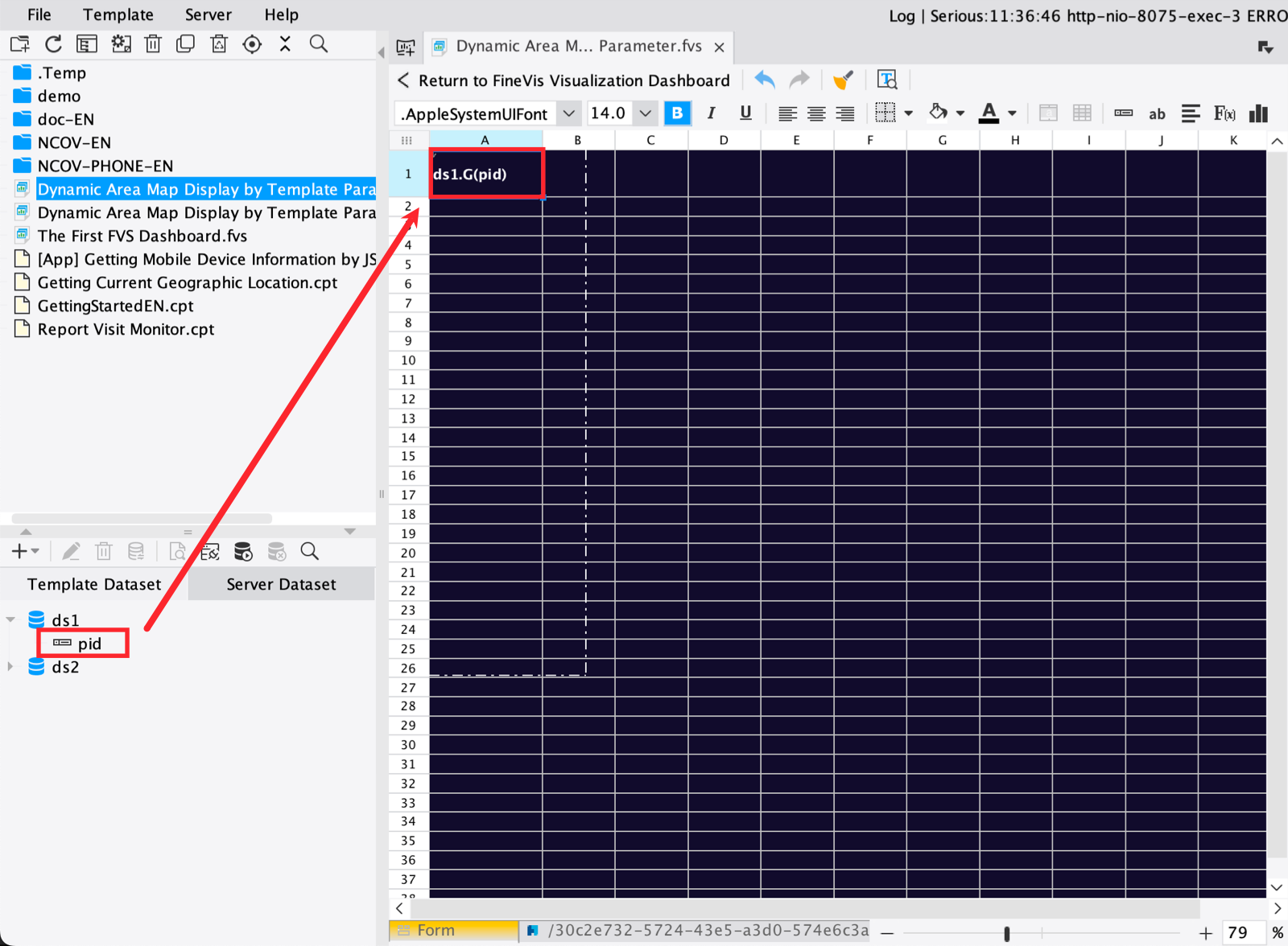 Dynamic Area Map Display by Template Parameter-FineReport Help Document