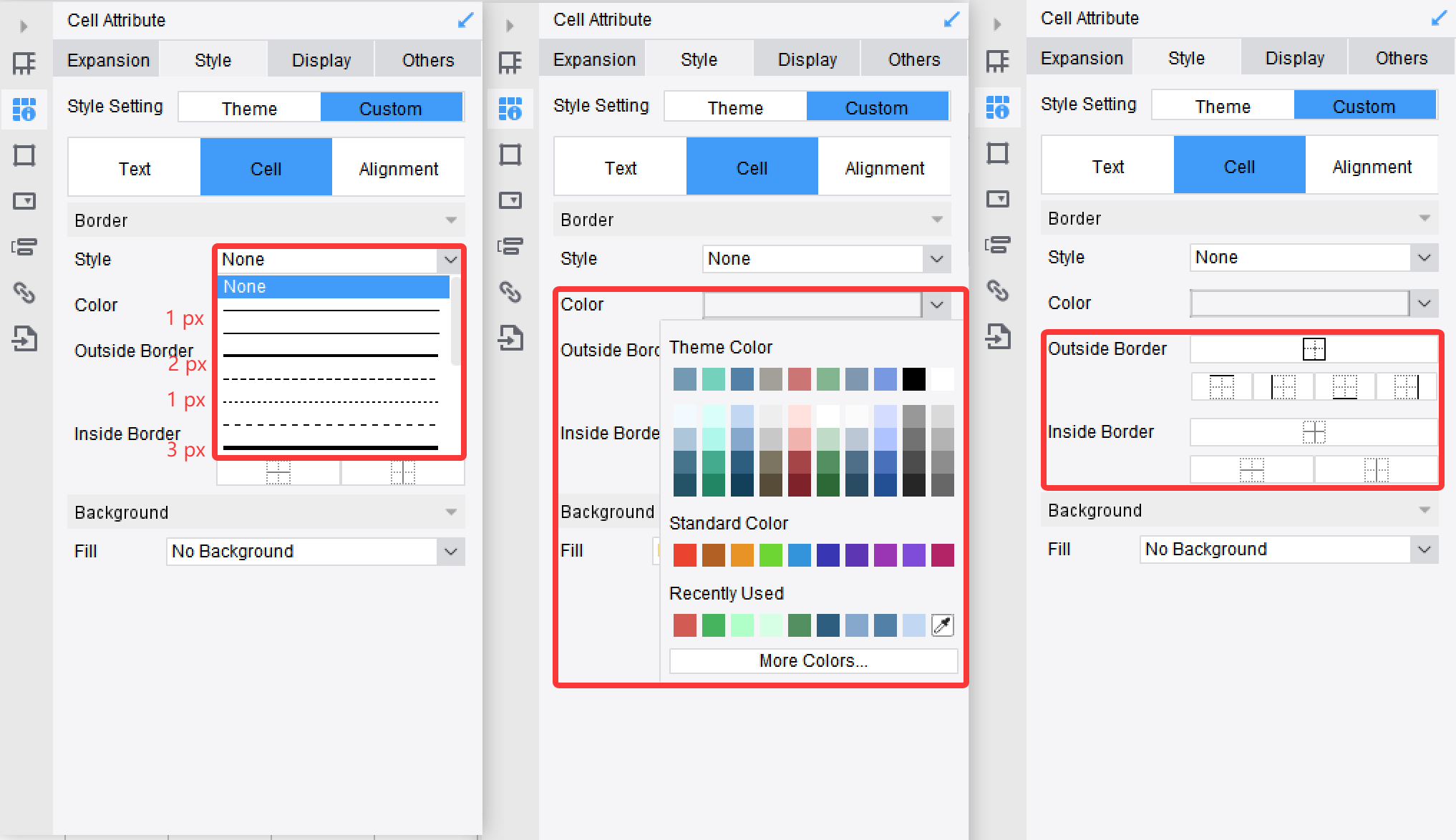 Cell Style-FineReport Help Document