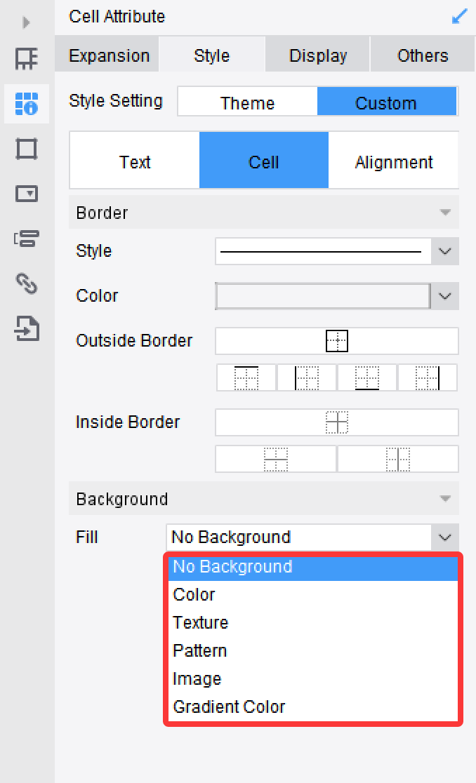 Cell Style-FineReport Help Document