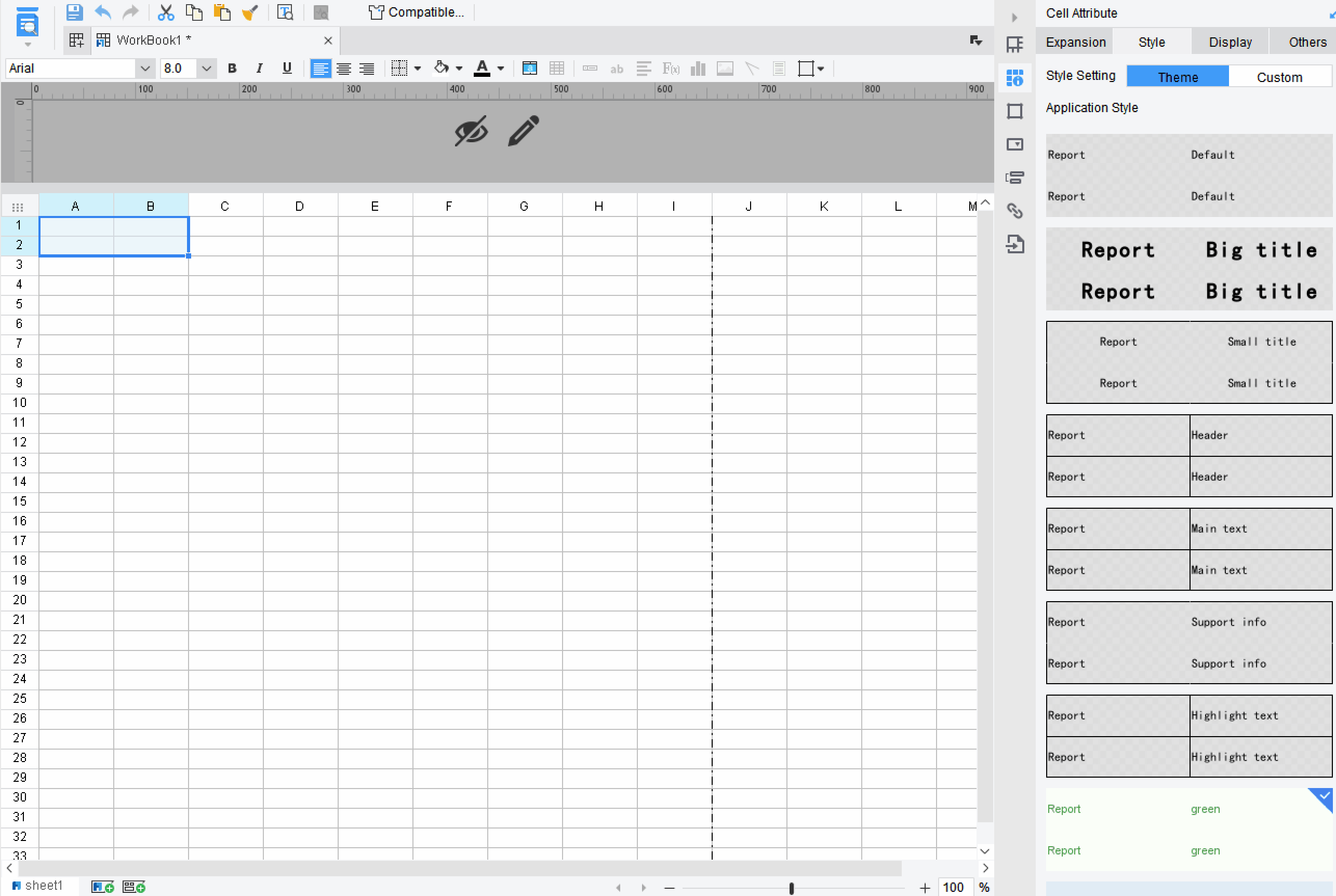 Cell Style-FineReport Help Document
