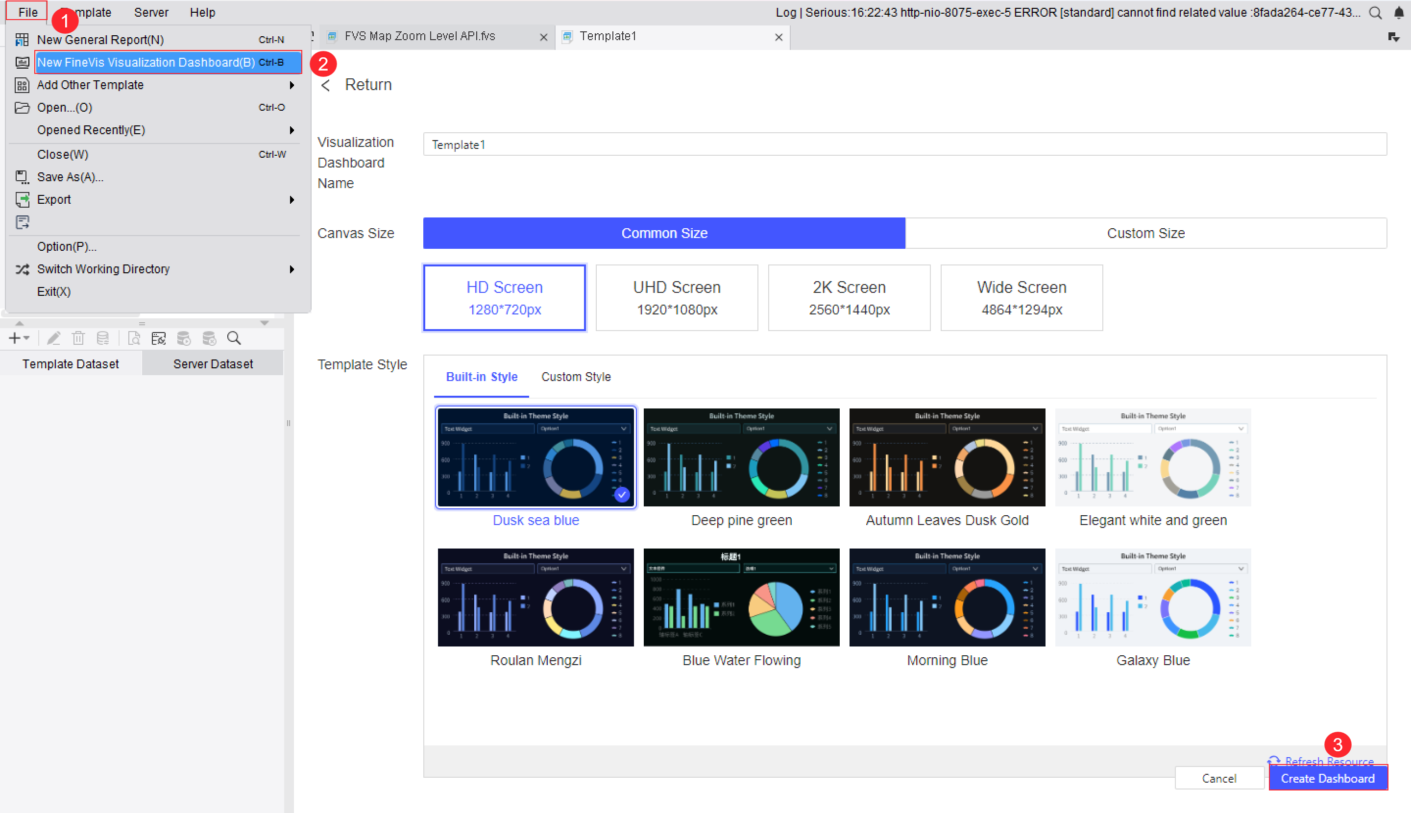 FVS Map Zoom Level API-FineReport Help Document