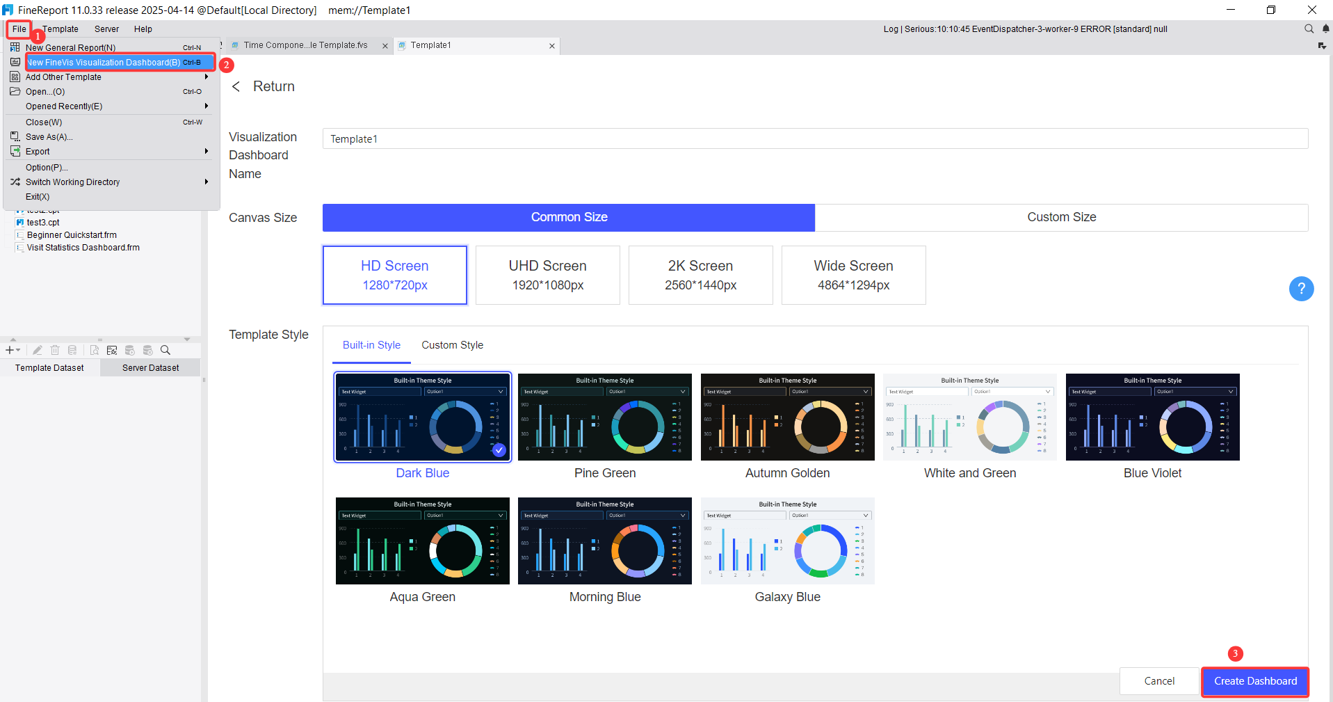 FVS Time Component-FineReport Help Document