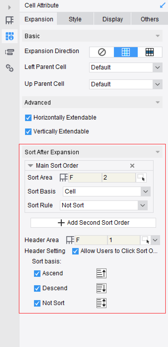 FVS Table Sort After Expansion-FineReport Help Document