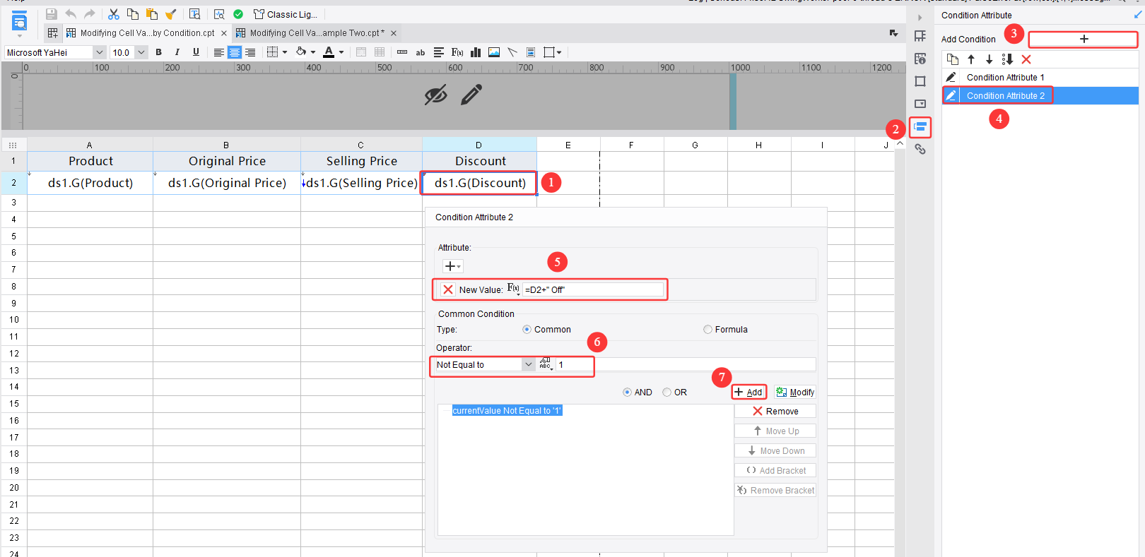 Modifying Cell Values by Condition-FineReport Help Document
