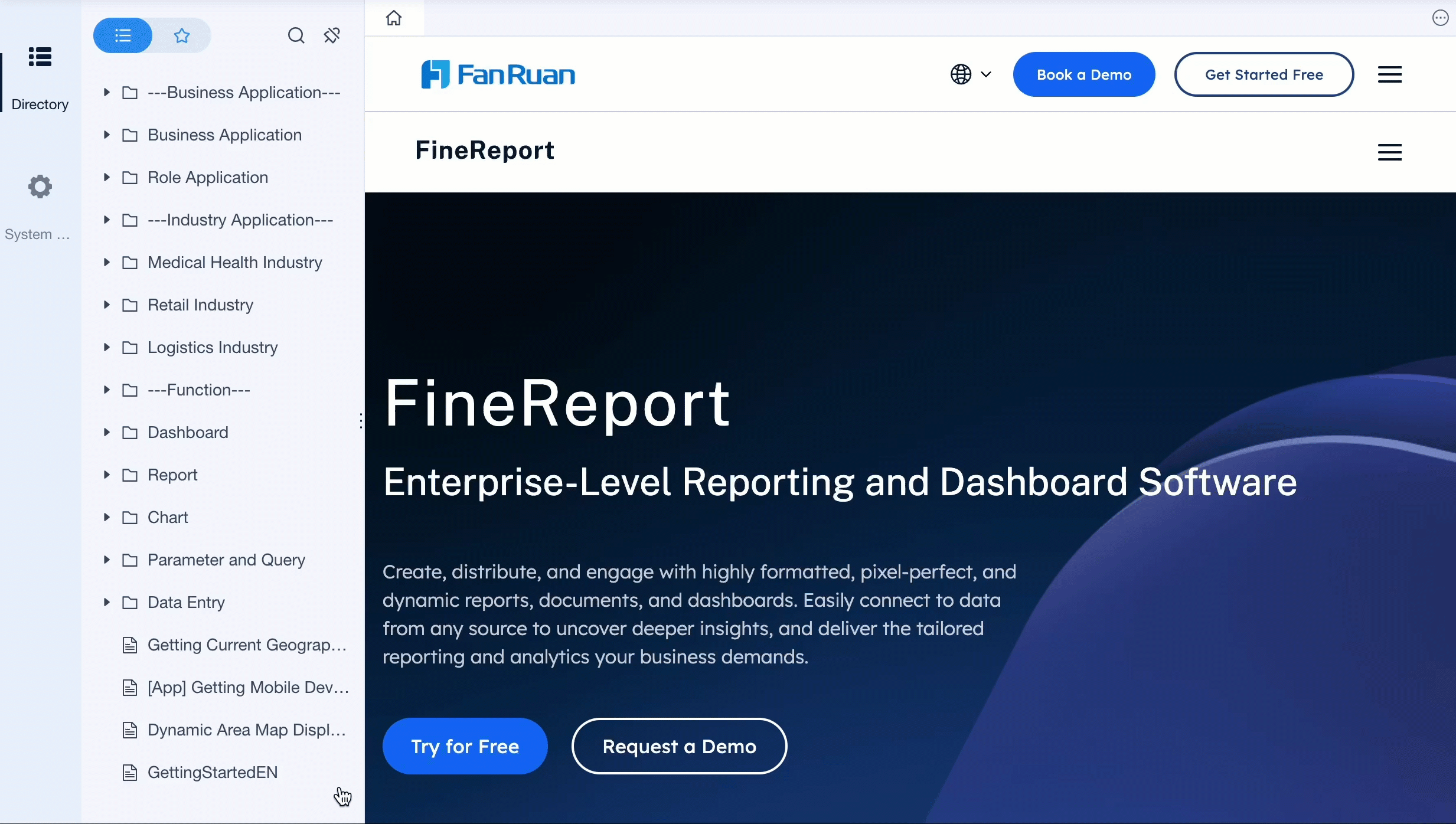 Global API - FS-FineReport Help Document